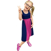 smiling girl with glasses outdoors sticker