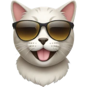 Cat with sunglasses sticker