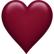 burgundy heart sticker
