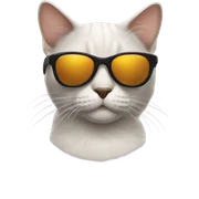 Cat with sunglasses sticker