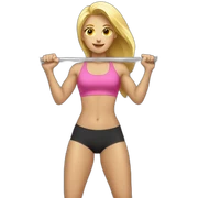blonde girl lifting weights sticker