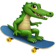 Alligator skateboarding  sticker