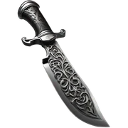 Gothic chrome knife sticker