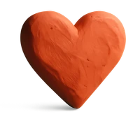 claymation style heart sticker