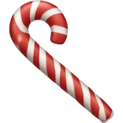 Candy cane sticker
