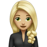 blonde green-eyed fashion girl sticker
