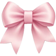 light pink ribbon bow sticker