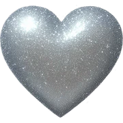 Silver sparkly heart  sticker