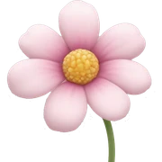 Soft pink flower sticker