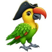 Pirate parrot sticker