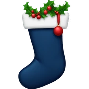 Navy blue Christmas stocking  sticker