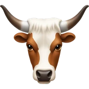 Longhorn head turned upside down sticker