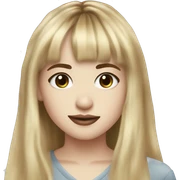 blonde girl long with bangs and hazel eyes sabrina carpenter  sticker