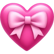 Pink heart with bow sticker