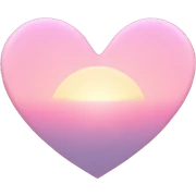pastel pink sunset heart sticker