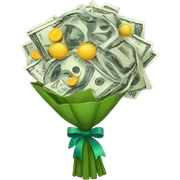 Money bouquet sticker
