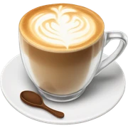 realistic latte ￼ sticker