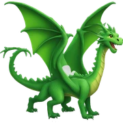 Green magic dragon sticker