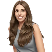 smiling girl with brown hair sticker