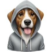 dog wearing a hoodie sticker