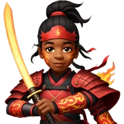 Fire-Wielding Samurai sticker