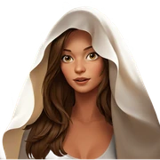 portrait of brown haired girl sticker