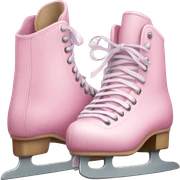 pastel pink ice skates sticker