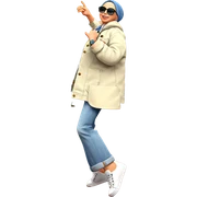 casual style with denim look sticker