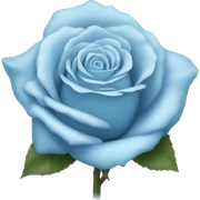 Pastel blue rose sticker