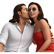 intimate moment between lovers sticker