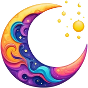 Trippy waxing crescent  sticker