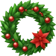 christmas wreath sticker