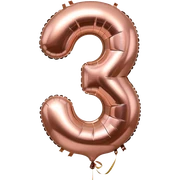 Rose gold number 30 balloon sticker