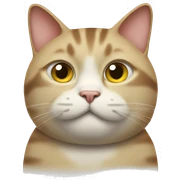 Fat cat with butter on whiskers  sticker