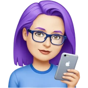 female, wearing blue shirt sticker