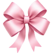 light pink ribbon bow sticker