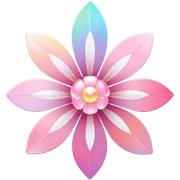 Cute Pastel pink and white Cherry Blossom Sakura Starburst Iridescent Rainbow sticker