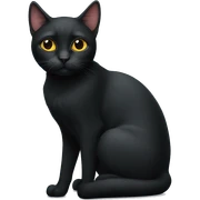 Black cat sticker