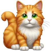 Orange cat sticker