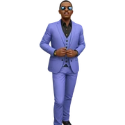 dapper look in outdoor setting sticker