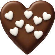 Chocolate shaped heart sticker