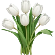 white tulip bouquet  sticker