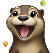 Party otter at a party sticker
