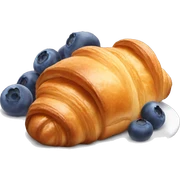 Croissant with blueberries  sticker