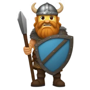 Viking holding a shield sticker