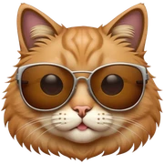 Cat with sunglasses sticker