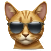 Cat with sunglasses sticker