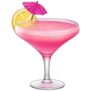 Pink cocktail sticker