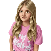 blonde girl with long hair sticker