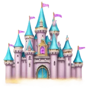 Princess castle with glitter sticker